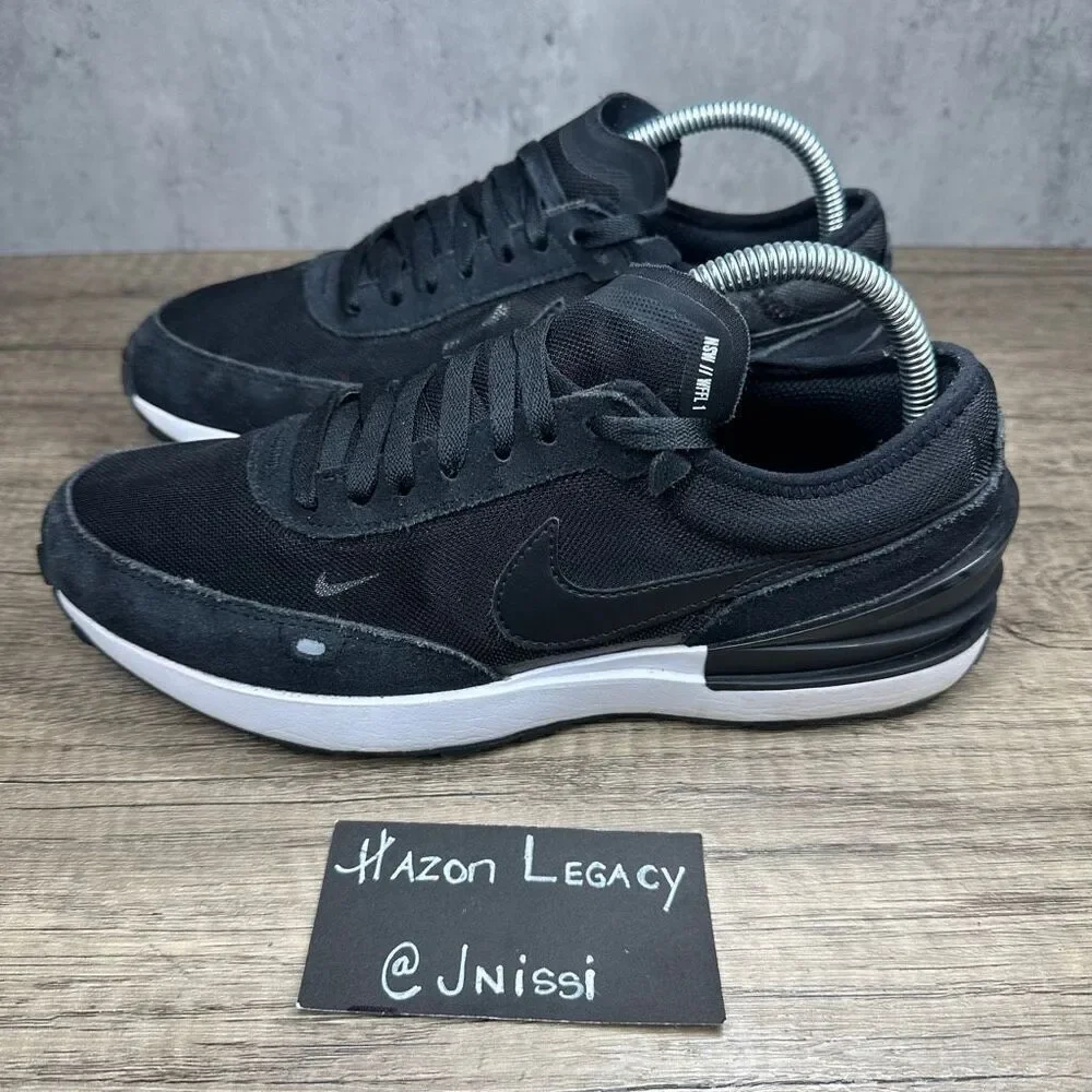 Nike~Boy’s~Waffle‎ One (DC0481-001) Black Running Sneakers~Size 7Y